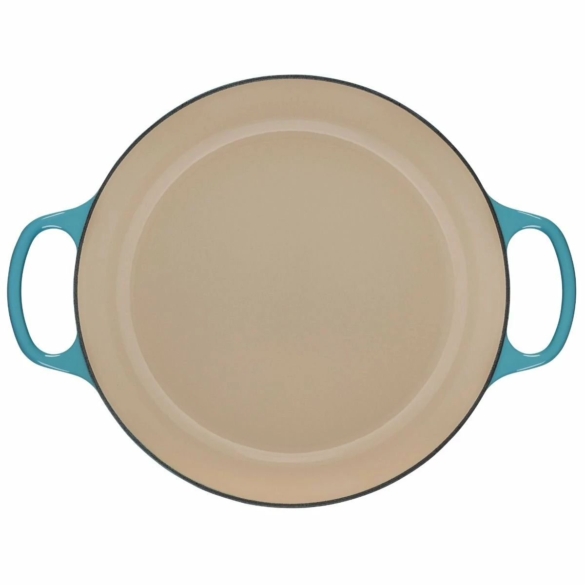 Le Creuset 3.5 Qt. Signature Enameled Cast Iron Braiser With Stainless Steel Knob | Caribbean Blue 6 Le Creuset 3.5 Qt. Signature Enameled Cast Iron Braiser With Stainless Steel Knob | Caribbean Blue - Image 4