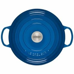 Le Creuset 7.25 Qt. Round Signature Dutch Oven With Stainless Steel Knob | Marseille Blue -Le Creuset Shop rs12404 ls2501 2859 3