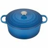 Le Creuset 9 Qt. Round Signature Dutch Oven With Stainless Steel Knob | Marseille Blue -Le Creuset Shop rs12410 ls2501 3059ss