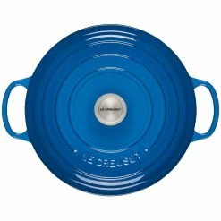 Le Creuset 9 Qt. Round Signature Dutch Oven With Stainless Steel Knob | Marseille Blue 11 Le Creuset 9 Qt. Round Signature Dutch Oven With Stainless Steel Knob | Marseille Blue -Le Creuset Shop rs12412 ls2501 3059ss 3