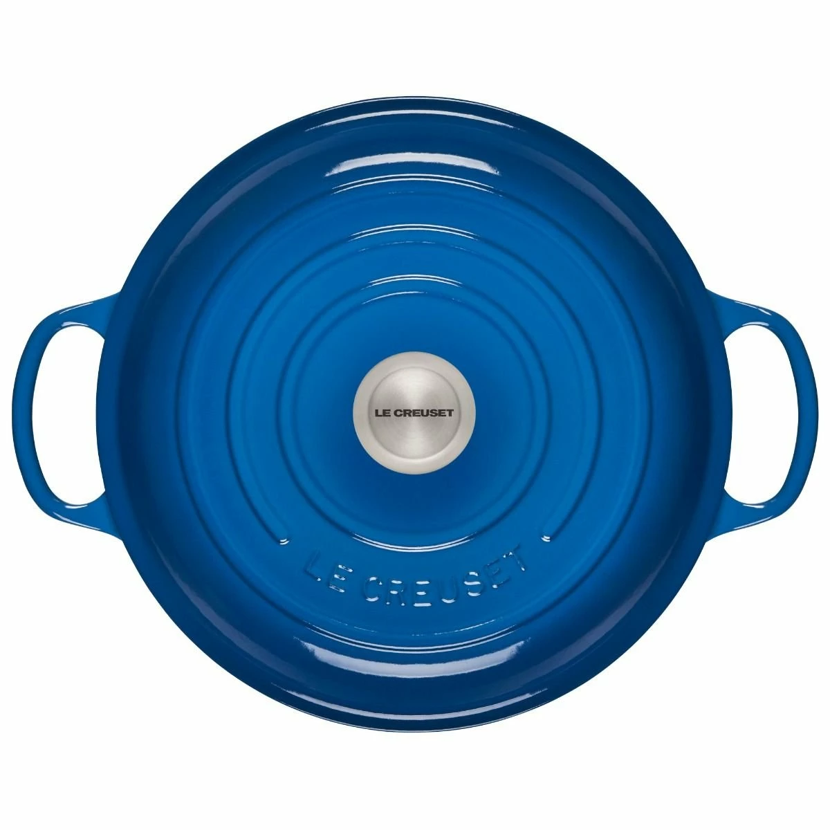 Le Creuset 3.5 Qt. Signature Enameled Cast Iron Braiser With Stainless Steel Knob | Marseille Blue 5 Le Creuset 3.5 Qt. Signature Enameled Cast Iron Braiser With Stainless Steel Knob | Marseille Blue - Image 3