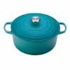 Le Creuset 7.25 Qt. Round Signature Dutch Oven With Stainless Steel Knob | Caribbean Blue -Le Creuset Shop rs13010 rs11420 ls2501 2817 ss