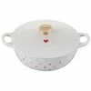 Le Creuset L'Amour 2.75 Qt. Enameled Cast Iron Soup Pot With Gold Knob & Heart Applique | White 1 Le Creuset L'Amour 2.75 Qt. Enameled Cast Iron Soup Pot With Gold Knob & Heart Applique | White -Le Creuset Shop rs13472 l2574 2216hlg
