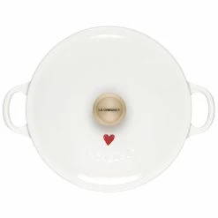 Le Creuset L'Amour 2.75 Qt. Enameled Cast Iron Soup Pot With Gold Knob & Heart Applique | White 12 Le Creuset L'Amour 2.75 Qt. Enameled Cast Iron Soup Pot With Gold Knob & Heart Applique | White -Le Creuset Shop rs13474 l2574 2216hlg 3
