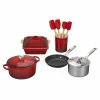 Le Creuset 12-Piece Mixed Material Cookware Set | Cerise 1 Le Creuset 12-Piece Mixed Material Cookware Set | Cerise -Le Creuset Shop rs14026 rs13188 rs9689 12piece heritage cerise ss