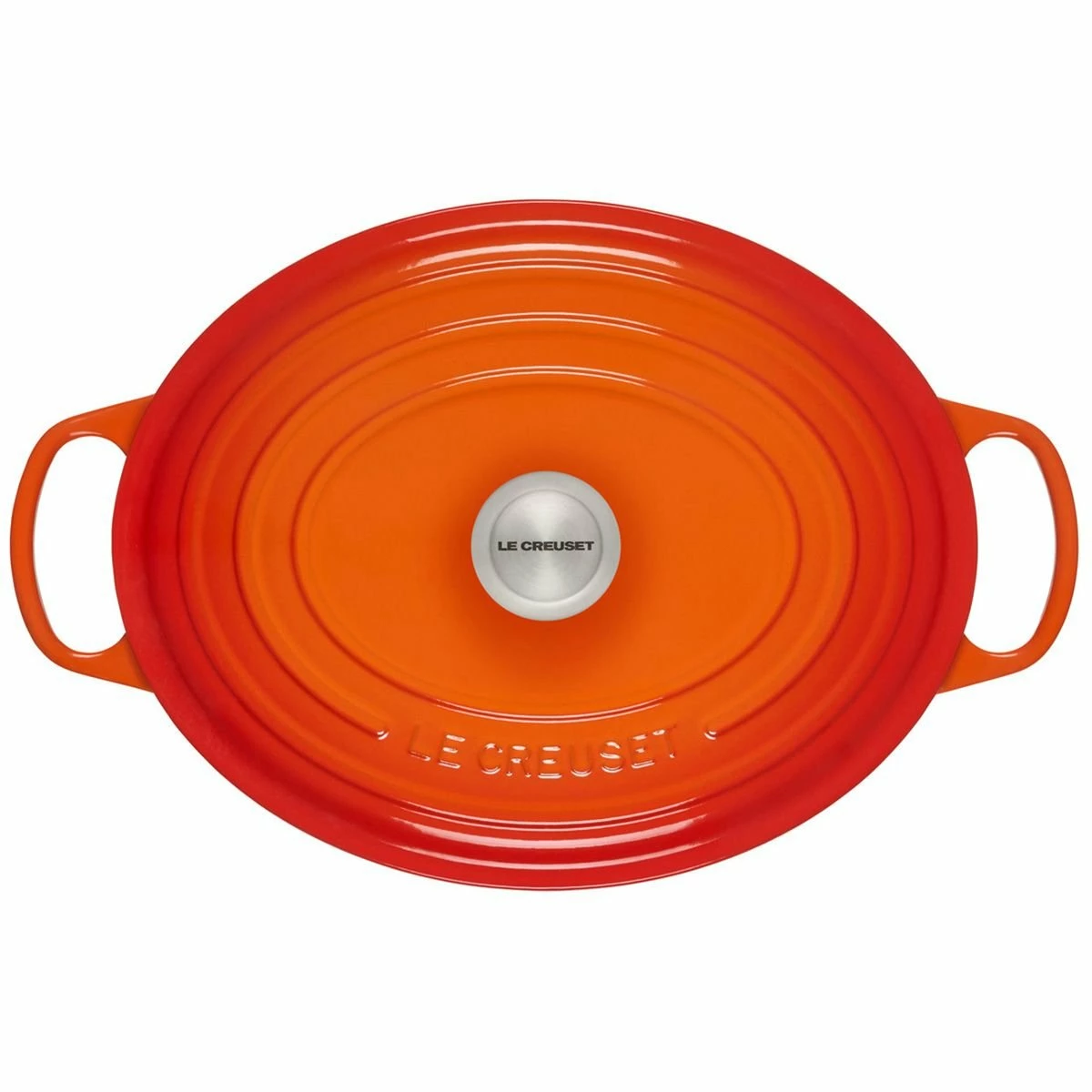 Le Creuset 6.75 Qt. Oval Signature Dutch Oven With Stainless Steel Knob | Flame Orange 5 Le Creuset 6.75 Qt. Oval Signature Dutch Oven With Stainless Steel Knob | Flame Orange - Image 3
