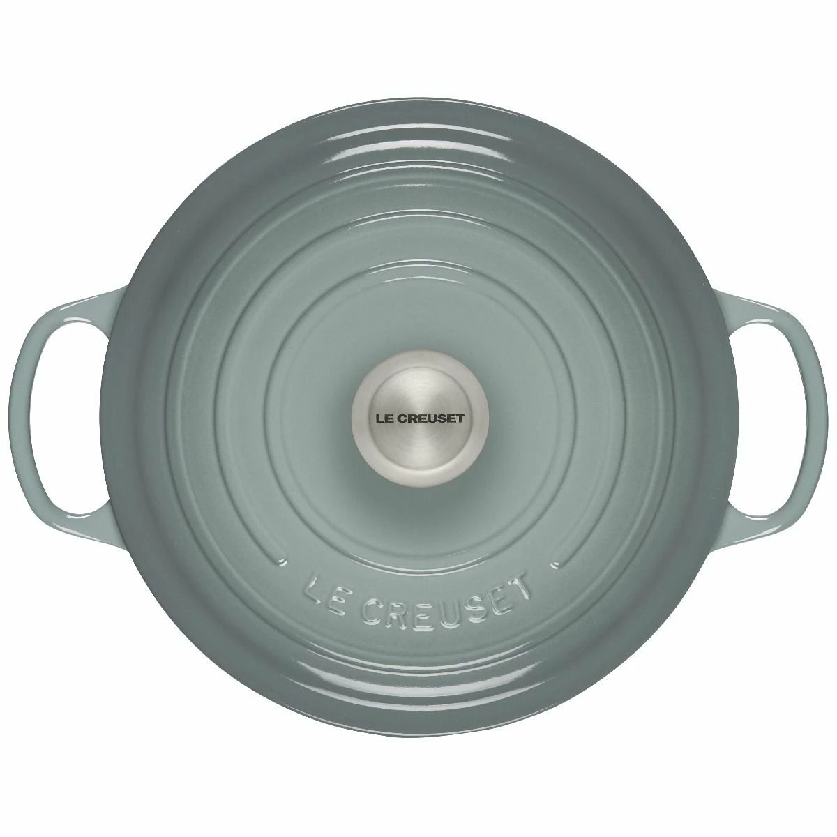 Le Creuset 5.5 Qt. Round Signature Dutch Oven With Stainless Steel Knob | Sea Salt 5 Le Creuset 5.5 Qt. Round Signature Dutch Oven With Stainless Steel Knob | Sea Salt - Image 3