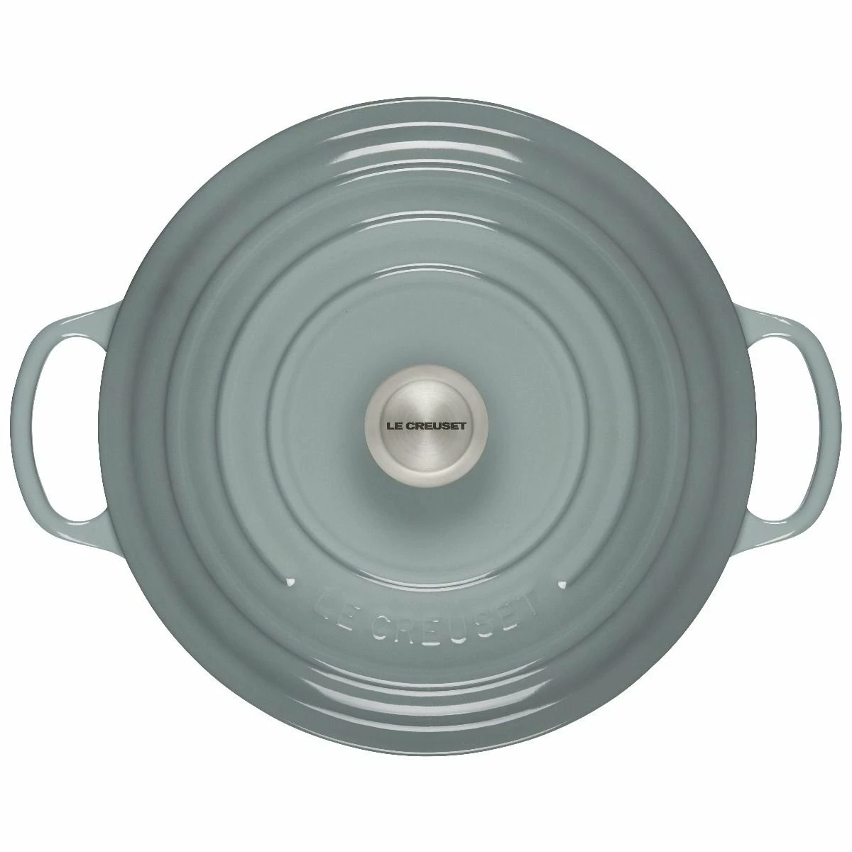 Le Creuset 9 Qt. Round Signature Dutch Oven With Stainless Steel Knob | Sea Salt 5 Le Creuset 9 Qt. Round Signature Dutch Oven With Stainless Steel Knob | Sea Salt - Image 3