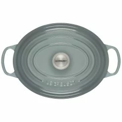 Le Creuset 6.75 Qt. Oval Signature Dutch Oven With Stainless Steel Knob | Sea Salt -Le Creuset Shop rs17073 ls2502 31717ss 3