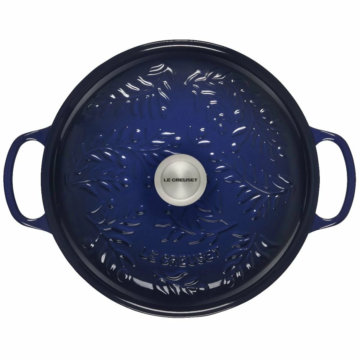 Le Creuset Olive Branch Collection 3.5 Qt. Signature Braiser | Indigo Blue 5 Le Creuset Olive Branch Collection 3.5 Qt. Signature Braiser | Indigo Blue - Image 3