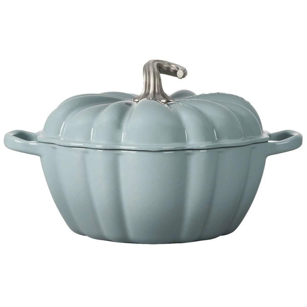 Le Creuset 4 Qt. Pumpkin Cocotte | Sea Salt 4 Le Creuset 4 Qt. Pumpkin Cocotte | Sea Salt - Image 2