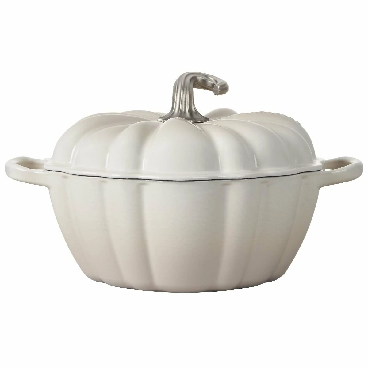 Le Creuset 4 Qt. Pumpkin Cocotte | Meringue 3 Le Creuset 4 Qt. Pumpkin Cocotte | Meringue - Image 2