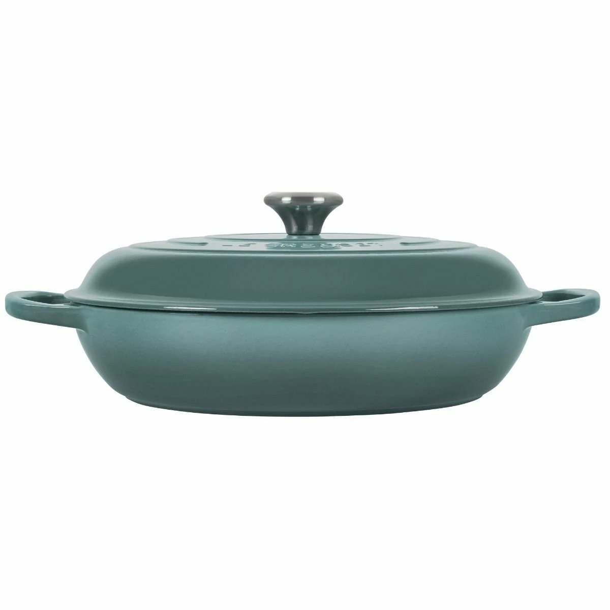Le Creuset 5 Qt. Signature Enameled Cast Iron Braiser With Stainless Steel Knob | Sea Salt 4 Le Creuset 5 Qt. Signature Enameled Cast Iron Braiser With Stainless Steel Knob | Sea Salt - Image 2
