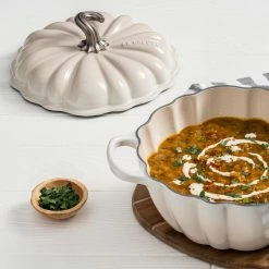 Le Creuset 4 Qt. Pumpkin Cocotte | Meringue 14 Le Creuset 4 Qt. Pumpkin Cocotte | Meringue -Le Creuset Shop rs17488 cajun pumpkin soup 1