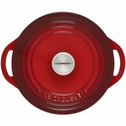 Le Creuset 2.75 Qt. Shallow Round Dutch Oven | Cerise 15 Le Creuset 2.75 Qt. Shallow Round Dutch Oven | Cerise -Le Creuset Shop rs18080 2.75qtshallowrdcerise 3