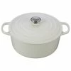 Le Creuset 9 Qt. Round Signature Dutch Oven With Stainless Steel Knob | White 1 Le Creuset 9 Qt. Round Signature Dutch Oven With Stainless Steel Knob | White -Le Creuset Shop rs3163 ls2501 3016ss