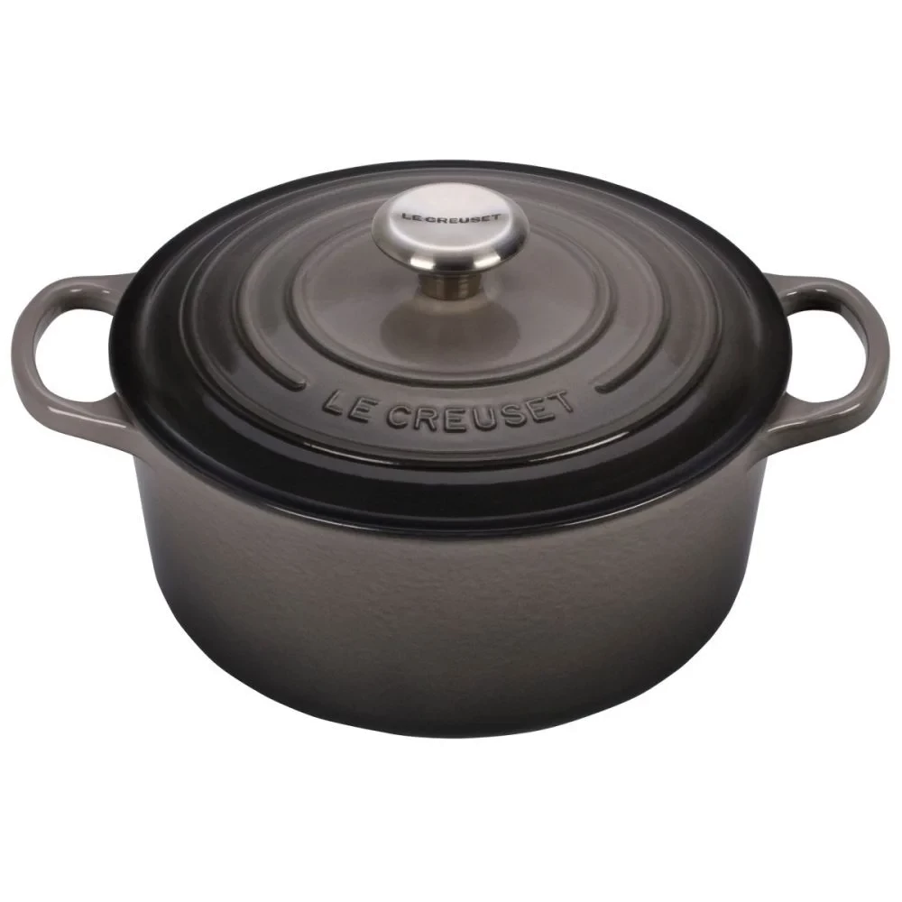 Le Creuset 4.5 Qt. Round Signature Dutch Oven With Stainless Steel Knob | Oyster Grey 3 Le Creuset 4.5 Qt. Round Signature Dutch Oven With Stainless Steel Knob | Oyster Grey