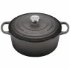 Le Creuset 5.5 Qt. Round Signature Dutch Oven With Stainless Steel Knob | Oyster Grey