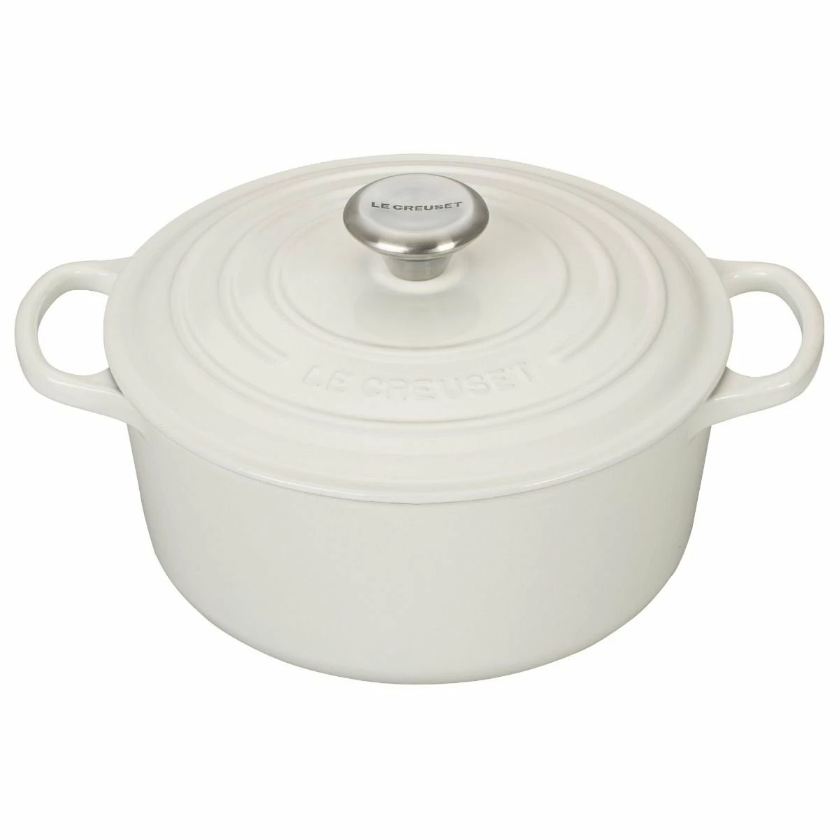 Le Creuset 4.5 Qt. Round Signature Dutch Oven With Stainless Steel Knob | White 3 Le Creuset 4.5 Qt. Round Signature Dutch Oven With Stainless Steel Knob | White