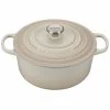 Le Creuset 5.5 Qt. Round Signature Cast Iron Dutch Oven With Stainless Steel Knob | Meringue White 1 Le Creuset 5.5 Qt. Round Signature Cast Iron Dutch Oven With Stainless Steel Knob | Meringue White -Le Creuset Shop rs9081 ls2501 26716ss