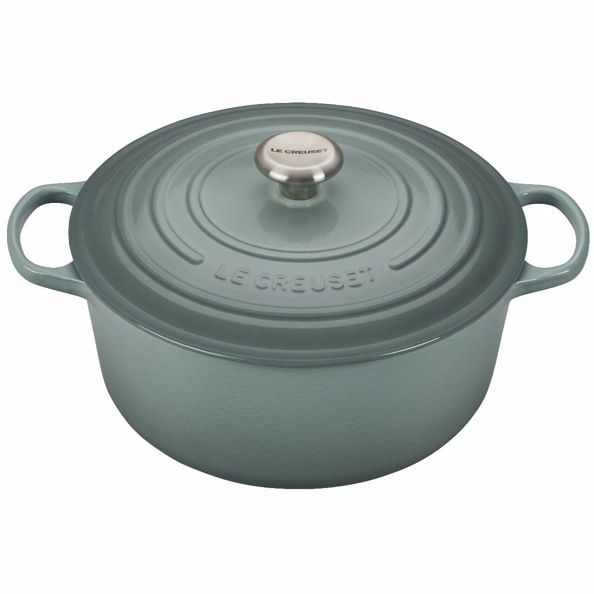 Le Creuset 7.25 Qt. Round Signature Dutch Oven With Stainless Steel Knob | Sea Salt 3 Le Creuset 7.25 Qt. Round Signature Dutch Oven With Stainless Steel Knob | Sea Salt