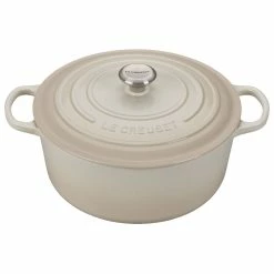 Le Creuset 9 Qt. Round Signature Dutch Oven With Stainless Steel Knob | Meringue White