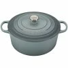 Le Creuset 9 Qt. Round Signature Dutch Oven With Stainless Steel Knob | Sea Salt 1 Le Creuset 9 Qt. Round Signature Dutch Oven With Stainless Steel Knob | Sea Salt -Le Creuset Shop rs9086 ls2501 30717ss