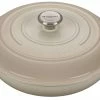 Le Creuset 3.5 Qt. Signature Enameled Cast Iron Braiser With Stainless Steel Knob | Meringue White 1 Le Creuset 3.5 Qt. Signature Enameled Cast Iron Braiser With Stainless Steel Knob | Meringue White -Le Creuset Shop rs9094 ls2532 30716ss