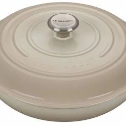 Le Creuset 3.5 Qt. Signature Enameled Cast Iron Braiser With Stainless Steel Knob | Meringue White