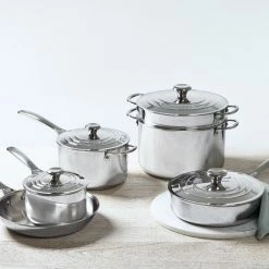 Le Creuset 10-Piece Cookware Set | Tri-Ply Stainless Steel 7 Le Creuset 10-Piece Cookware Set | Tri-Ply Stainless Steel -Le Creuset Shop rs9502 stainless10piece 02 1