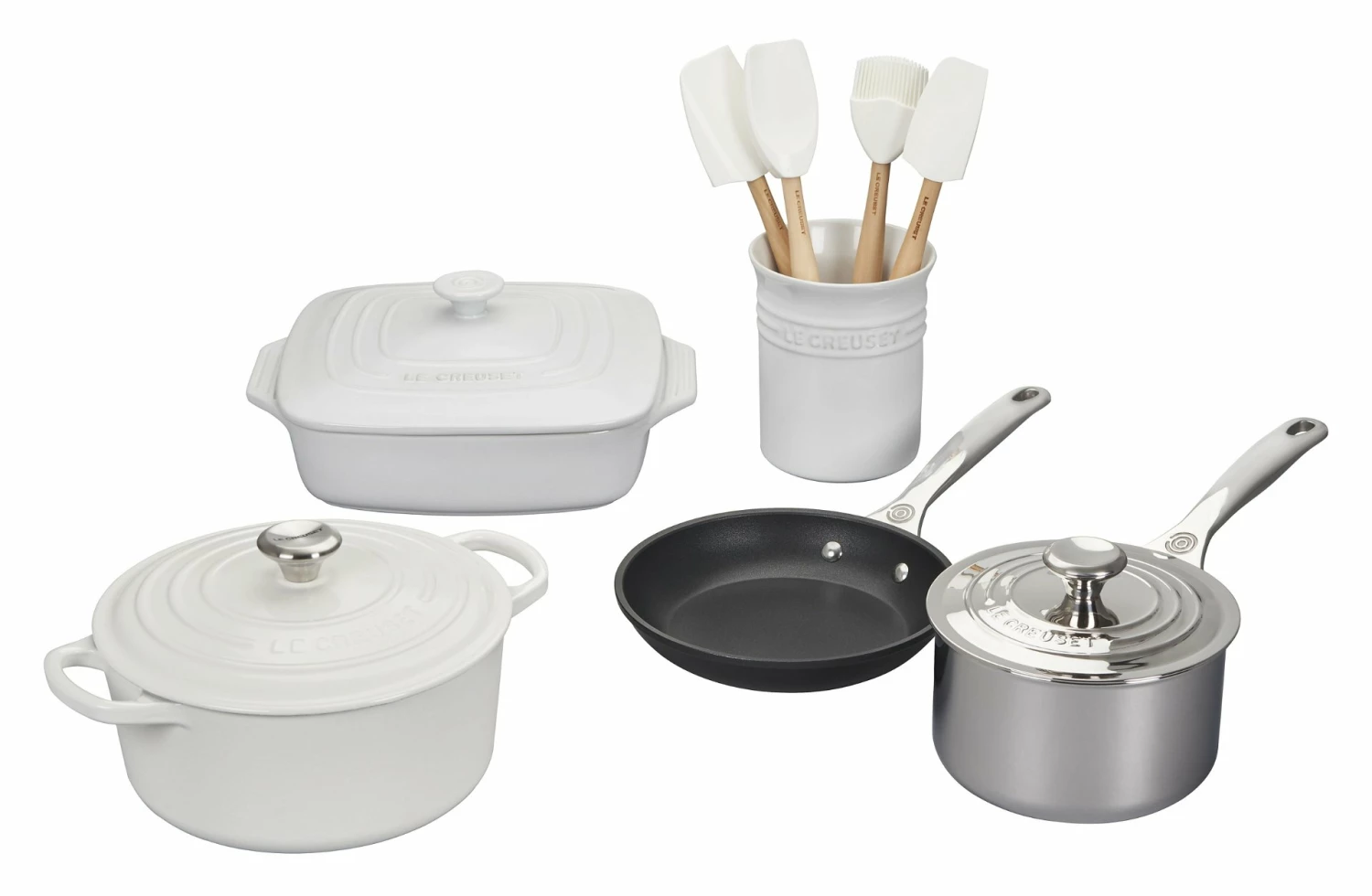 Le Creuset 12-Piece Mixed Material Set | White 3 Le Creuset 12-Piece Mixed Material Set | White