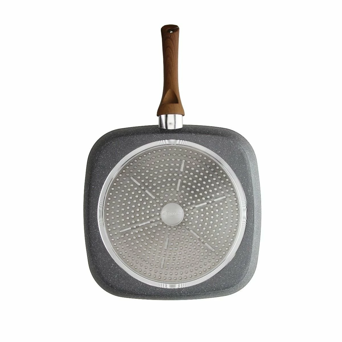 Tognana 11" Square Grill Pan | Stone & Wood Style 6 Tognana 11" Square Grill Pan | Stone & Wood Style - Image 4