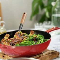 Staub 2.9 Qt Cast Iron Daily Pan | Cherry -Le Creuset Shop staub iron 5