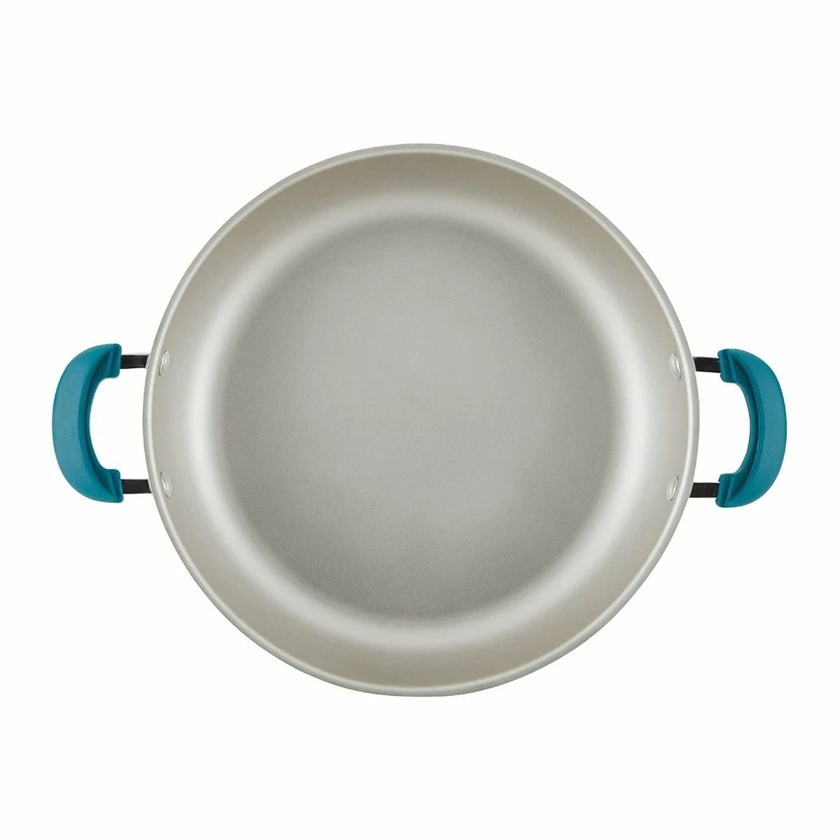 Rachael Ray 8-Piece Enameled Stacking Cookware Set | Teal Shimmer 11 Rachael Ray 8-Piece Enameled Stacking Cookware Set | Teal Shimmer - Image 9
