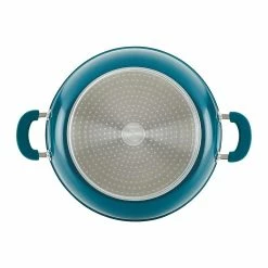 Rachael Ray 8-Piece Enameled Stacking Cookware Set | Teal Shimmer 25 Rachael Ray 8-Piece Enameled Stacking Cookware Set | Teal Shimmer -Le Creuset Shop teal7