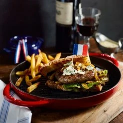 Staub 10" Cast Iron Pure Grill Pan | Cherry Red 7 Staub 10" Cast Iron Pure Grill Pan | Cherry Red -Le Creuset Shop untitled 8 2