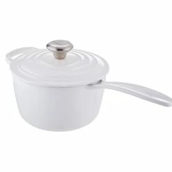 Le Creuset 10-Piece Signature Cookware Set With Stainless Steel Knobs | White 17 Le Creuset 10-Piece Signature Cookware Set With Stainless Steel Knobs | White -Le Creuset Shop white sp